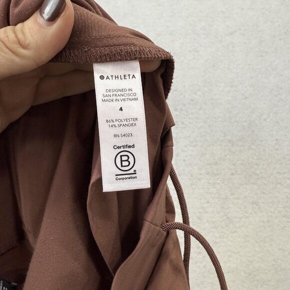 Athleta Pants Womens 4 Brown Venture Pant Jogger Cargo Pockets Stretch - Picture 10 of 12